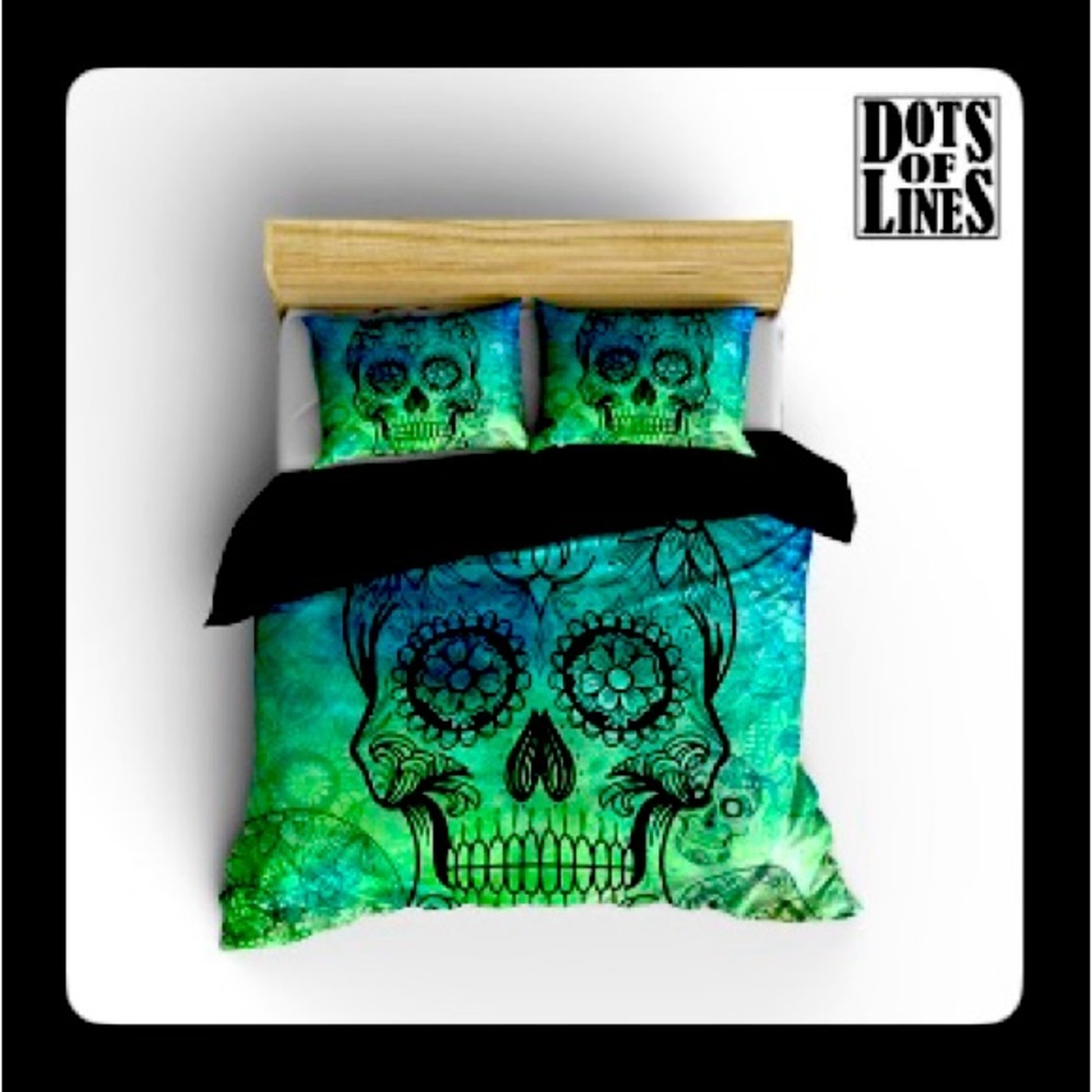 Comforter cover sugar skull